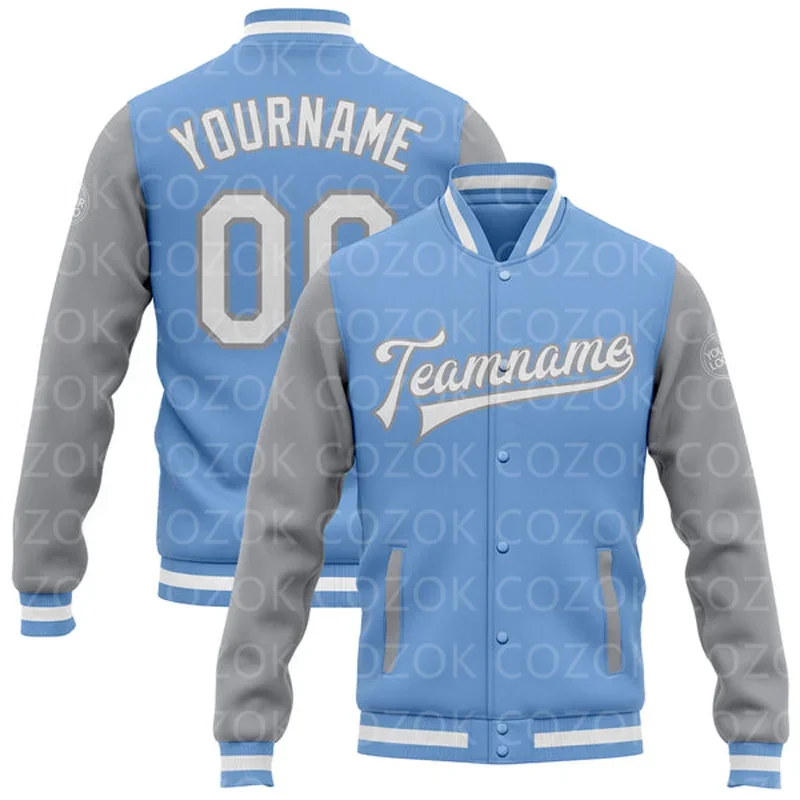 Custom Blue Color 3D Printed Baseball Button Jacket Bomber Full-Snap Varsity Letterman Jacket
Custom Blue Color 3D Printed Baseball Button Jacket Bomber Full-Snap Varsity Letterman Jacket