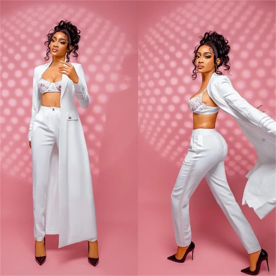 2 Piece Women Suits sets Long Blazer Skirt + Pants Single Breasted Formal Long Evening Prom Dress Sexy Windbreake Custom Size
2 Piece Women Suits sets Long Blazer Skirt + Pants Single Breasted Formal Long Evening Prom Dress Sexy Windbreake Custom Size