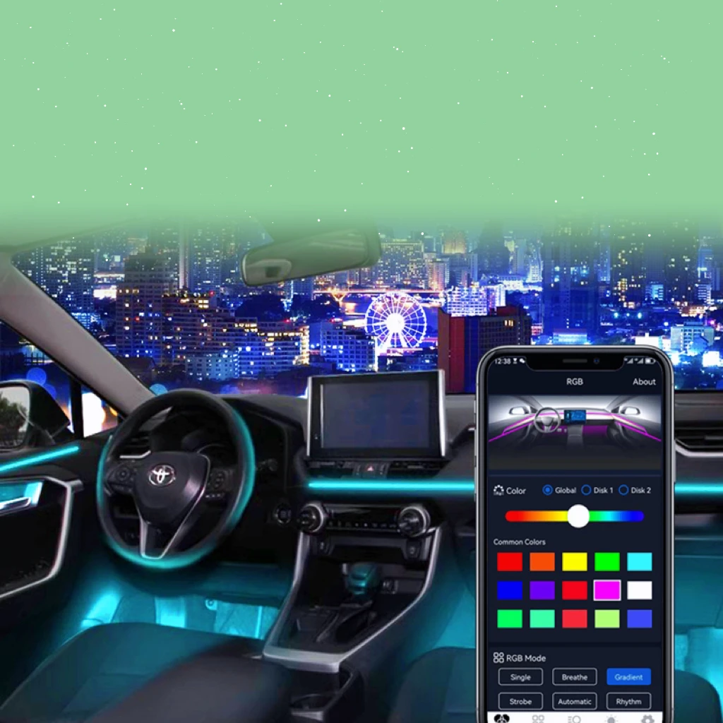 For 2015 Lexus RZ Full Color Streamer Car Ambient Lights RGB 64 color led Interior Acrylic Strip Symphony Atmosphere Lamp
For 2015 Lexus RZ Full Color Streamer Car Ambient Lights RGB 64 color led Interior Acrylic Strip Symphony Atmosphere Lamp