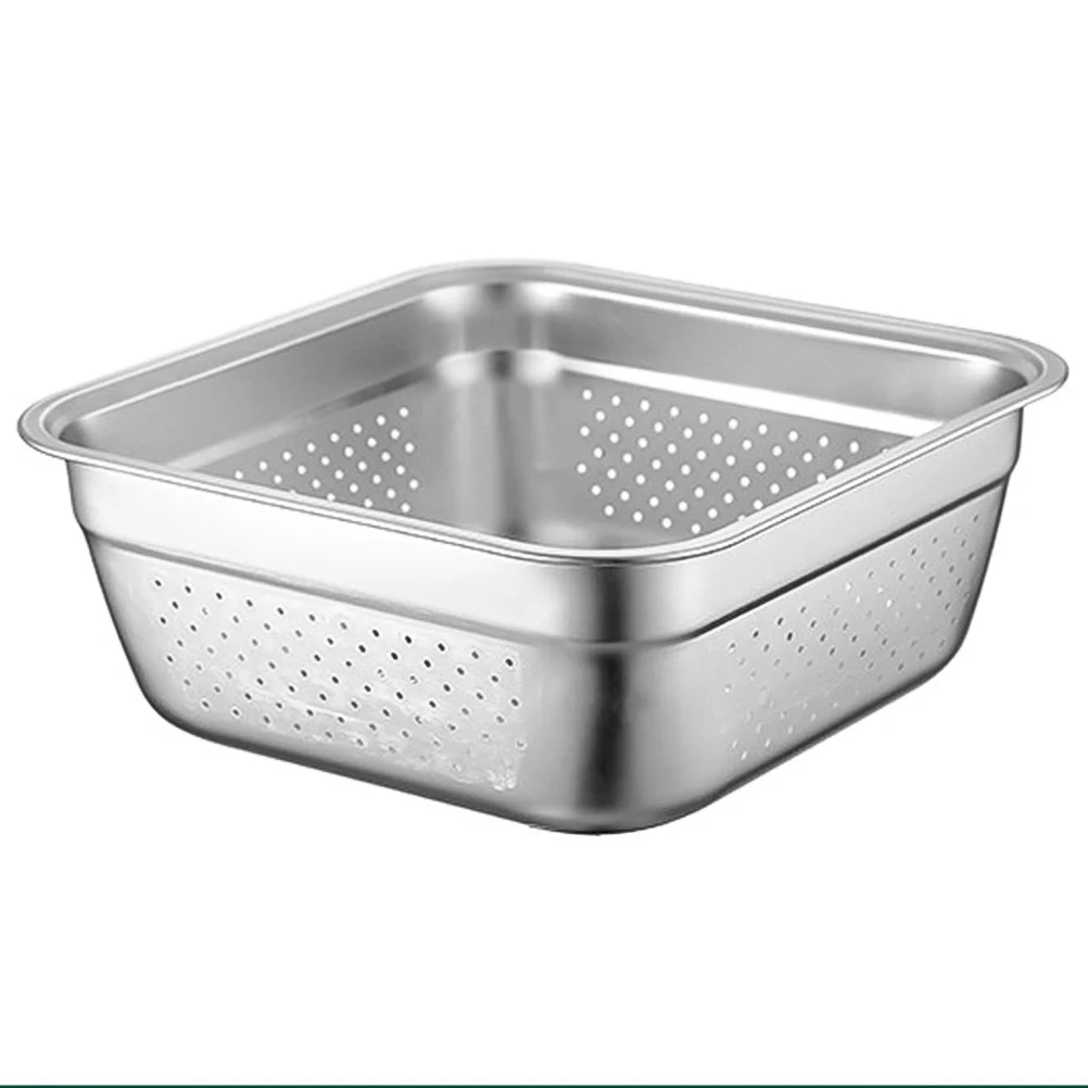 Rice Strainer Kitchen Vegetable Basin Vegetable Wash Basin Household Stainless Steel Colander
Rice Strainer Kitchen Vegetable Basin Vegetable Wash Basin Household Stainless Steel Colander