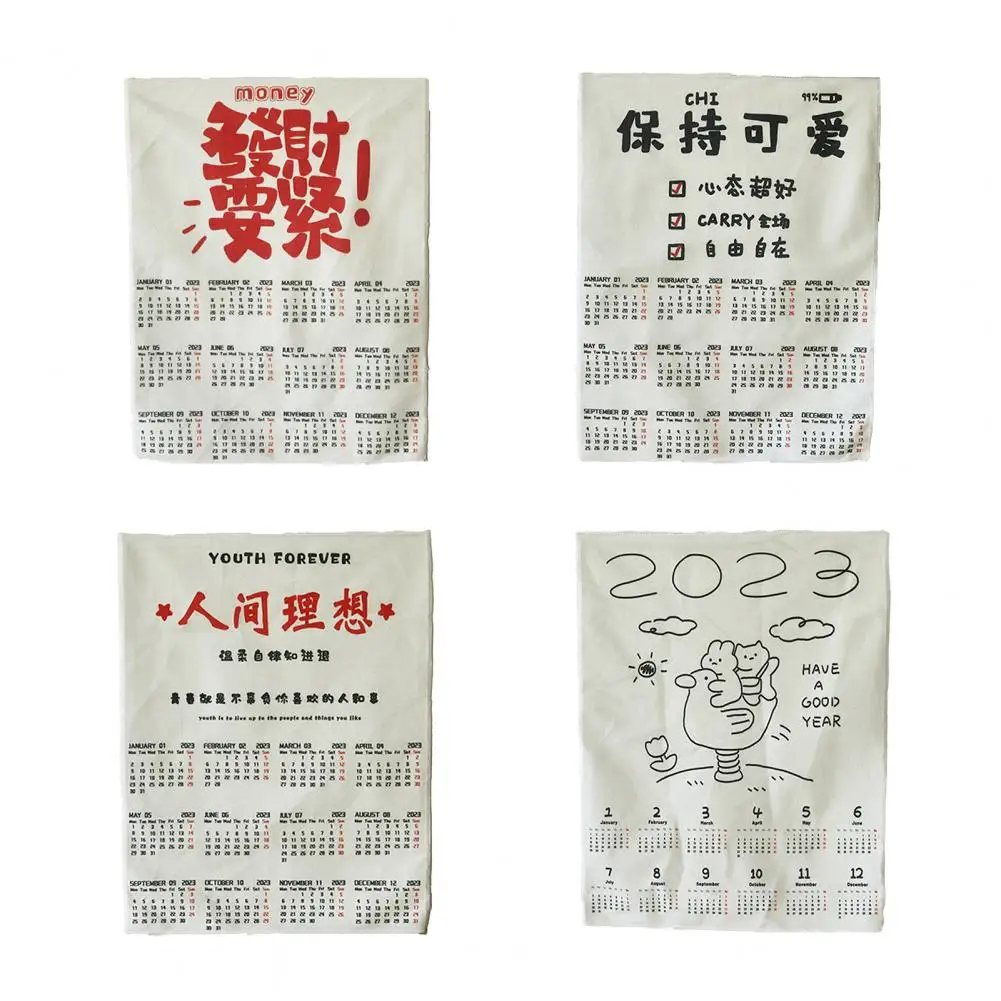 Fashion Clear Printed Easy to Stick Bunny Pattern 2023 Calendar Hanging Cloth Room Decor for Living Room
Fashion Clear Printed Easy to Stick Bunny Pattern 2023 Calendar Hanging Cloth Room Decor for Living Room