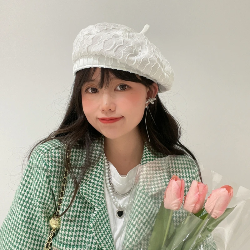 2022 New Summer Pleated Seersucker Beret Women's Trendy Ins Japanese Texture All-match Painter Hat
2022 New Summer Pleated Seersucker Beret Women's Trendy Ins Japanese Texture All-match Painter Hat