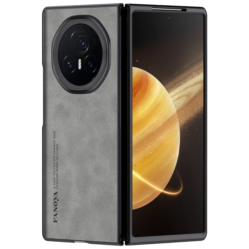 غطاء خلفي من جلد البولي يوريثان غير اللامع لهاتف Honor Magic V3 FCP-AN10 32 غطاء خلفي من جلد البولي يوريثان غير اللامع لهاتف Honor Magic V3 FCP-AN10