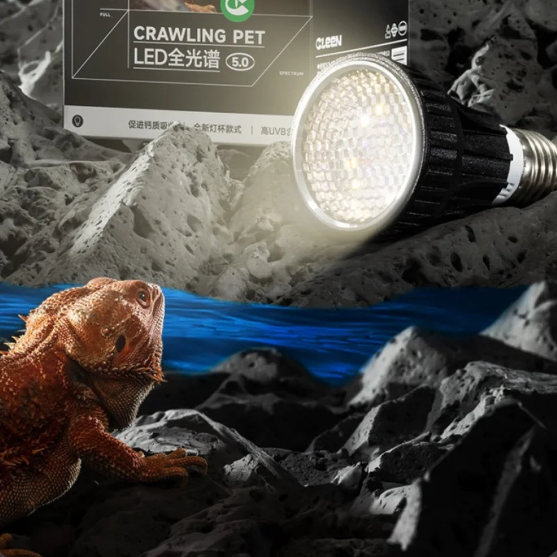 

UVA UVB 5.0/10.0/15.0 Full Spectrum Reptile Heat Lamp Turtle Lizard Basking Sunlight Lamp Terrarium LED UV Light 110V terrario