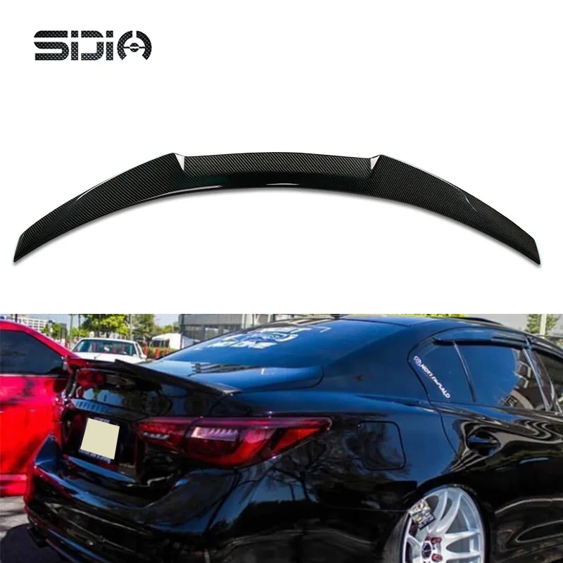 For Infiniti Q50 / Q50L high quality Carbon Fiber Rear Roof Spoiler Wing Trunk Lip Boot Cover Car Styling
For Infiniti Q50 / Q50L high quality Carbon Fiber Rear Roof Spoiler Wing Trunk Lip Boot Cover Car Styling