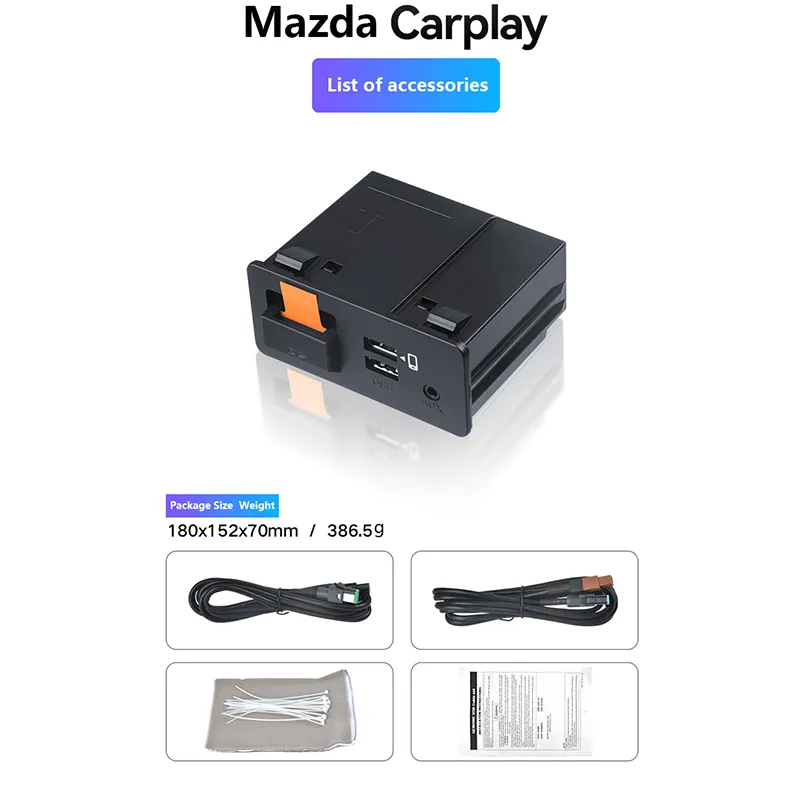 

New Upgrade P2 Apple CarPlay Android Auto USB Adapter Hub OEM for Retrofit Mazda 2 3 6 CX30 CX5 CX8 CX9 MX5 Miata TK78669U0C Kit