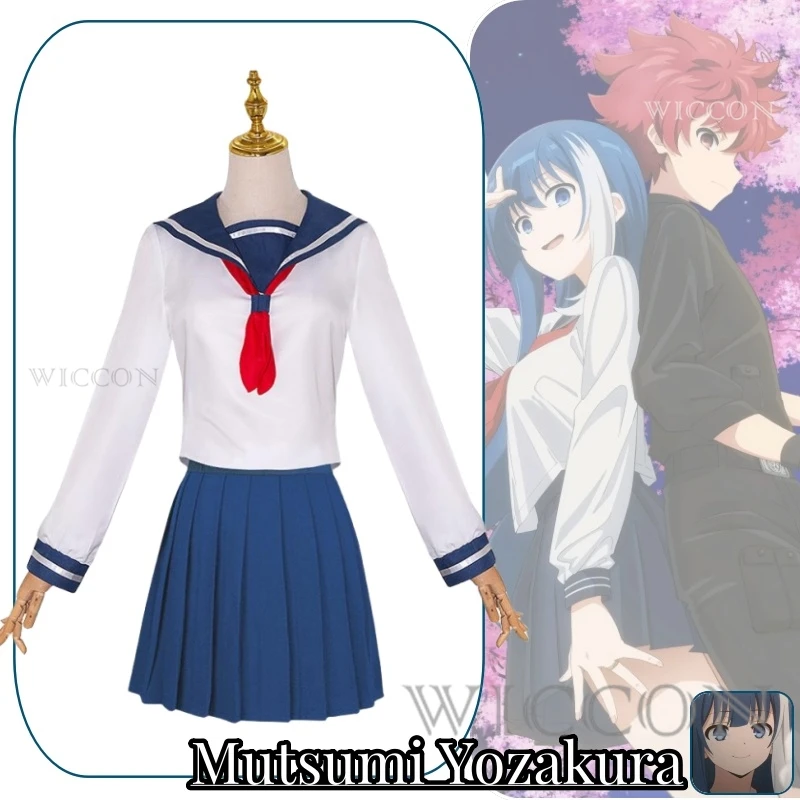 

Mutsumi Yozakura Cosplay Costume Clothes Uniform Cosplay Performance Dress Sailor Suit School Uniform Daily Outfit Halloween