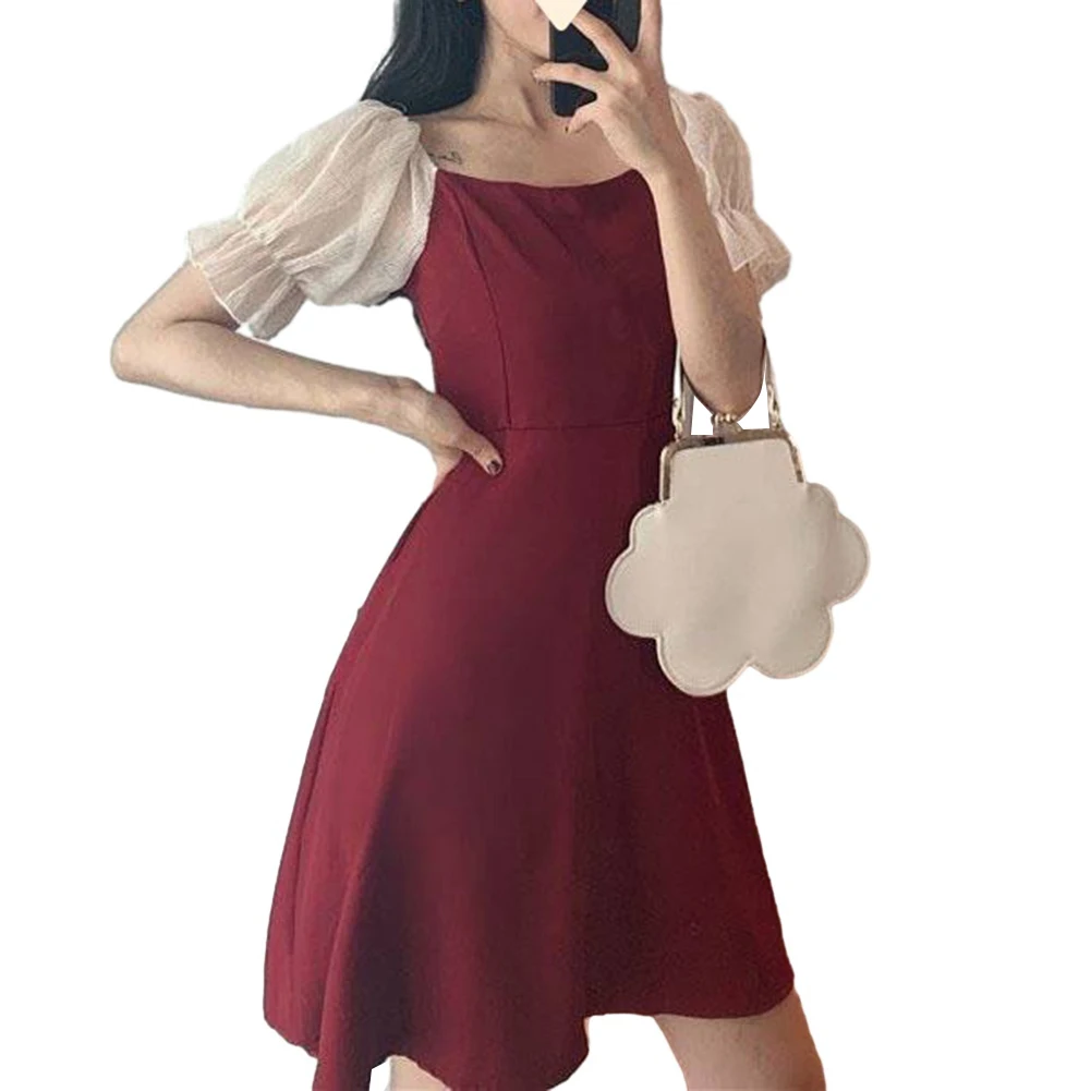 Beach Dress Dress Daily Holiday Vacation Elegant Slim Slim Puff Sleeve Square Neck Women French Female Fashion
Beach Dress Dress Daily Holiday Vacation Elegant Slim Slim Puff Sleeve Square Neck Women French Female Fashion