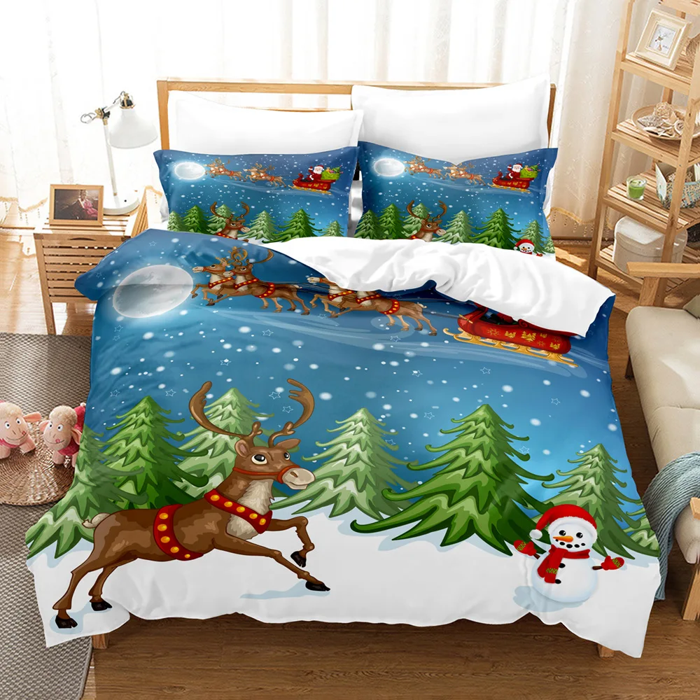 Merry Christmas Bedding Set Queen King Full Size Bedroom Decoration Santa Claus Red Quilt Cover Pillowcase Small Bell Bed Linen
Merry Christmas Bedding Set Queen King Full Size Bedroom Decoration Santa Claus Red Quilt Cover Pillowcase Small Bell Bed Linen