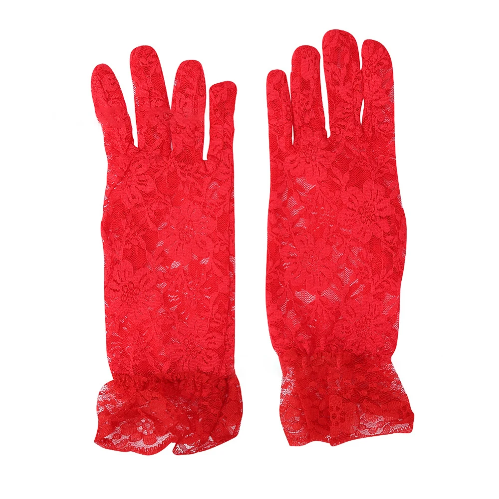 Lace Mesh Wedding Multicolor Gloves Women Elegant Stretch Tulle Full Finger Mittens Evening Dress Party Ladies Sunscreen Gloves
Lace Mesh Wedding Multicolor Gloves Women Elegant Stretch Tulle Full Finger Mittens Evening Dress Party Ladies Sunscreen Gloves