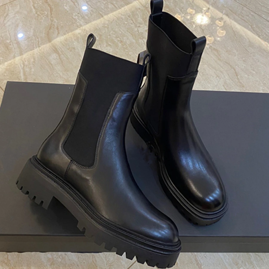 Dave&Di Shoes Woman England Style High Street Retro Spring And Autumn Cowhide Chelsea Boots Women Casual Fashion
Dave&Di Shoes Woman England Style High Street Retro Spring And Autumn Cowhide Chelsea Boots Women Casual Fashion