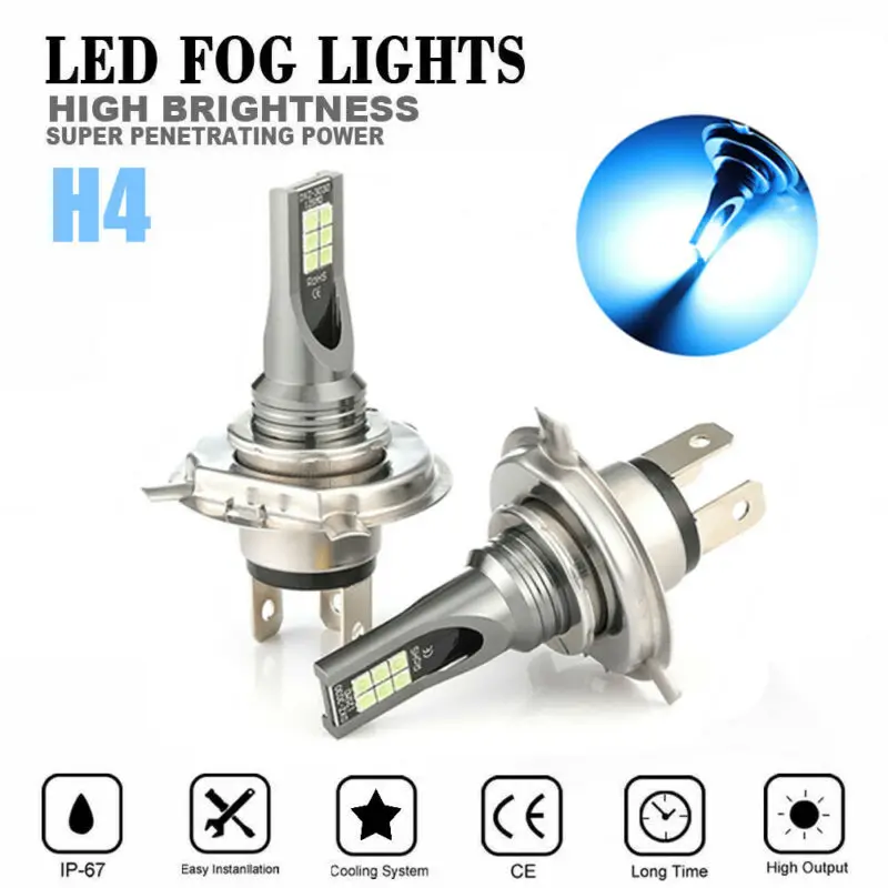 2Pcs 20000LM Car H4 Led Headlight 110W High Beam Auto Lights Bulb Auto FOG Bulb 8000K Blue Driving DRL Light Xenon Blue
2Pcs 20000LM Car H4 Led Headlight 110W High Beam Auto Lights Bulb Auto FOG Bulb 8000K Blue Driving DRL Light Xenon Blue