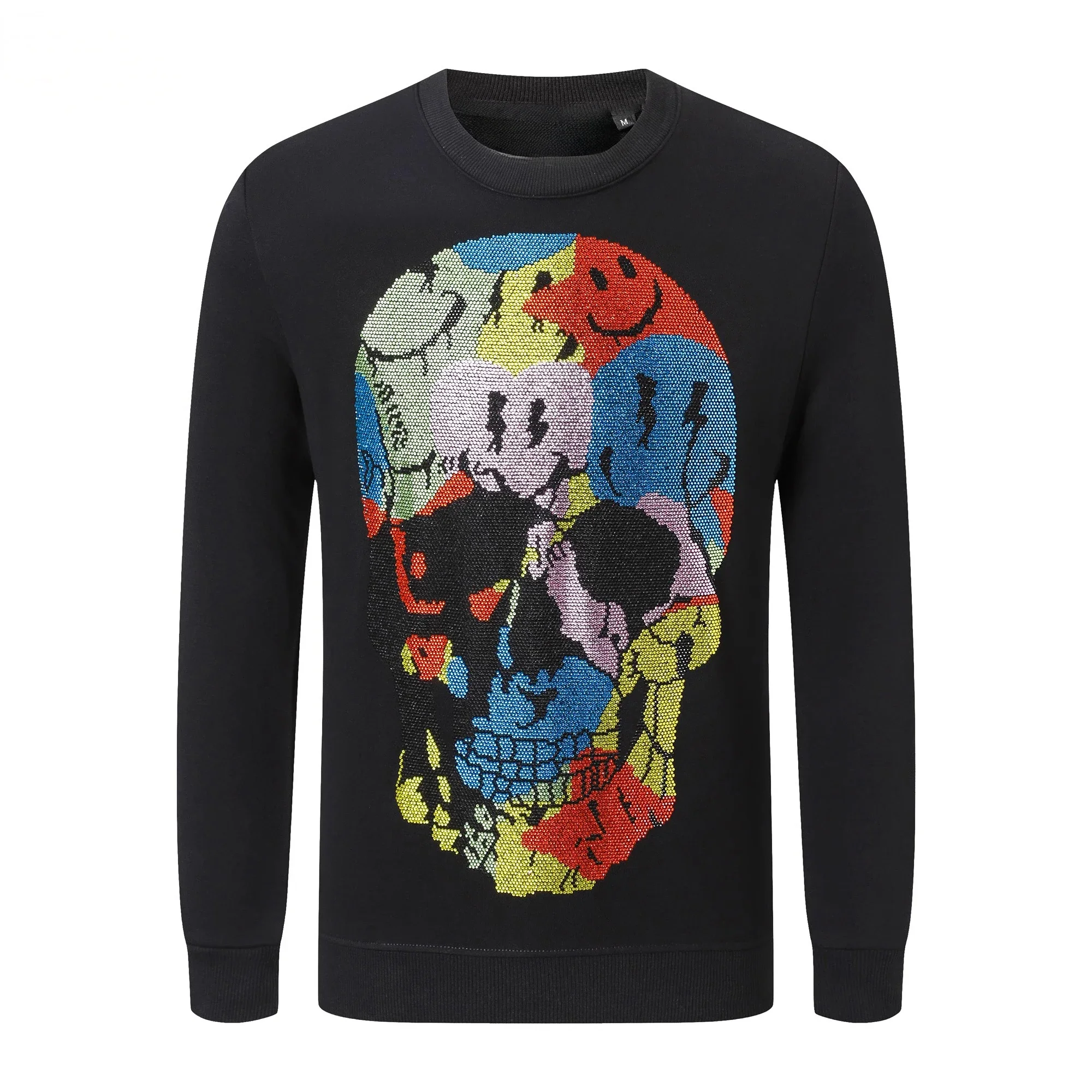 2024 Men's Hoodie Round Collar Autumn and Winter New Pullover Colorful Skull Pattern Design Rhinestone High-grade Hoodie
2024 Men's Hoodie Round Collar Autumn and Winter New Pullover Colorful Skull Pattern Design Rhinestone High-grade Hoodie