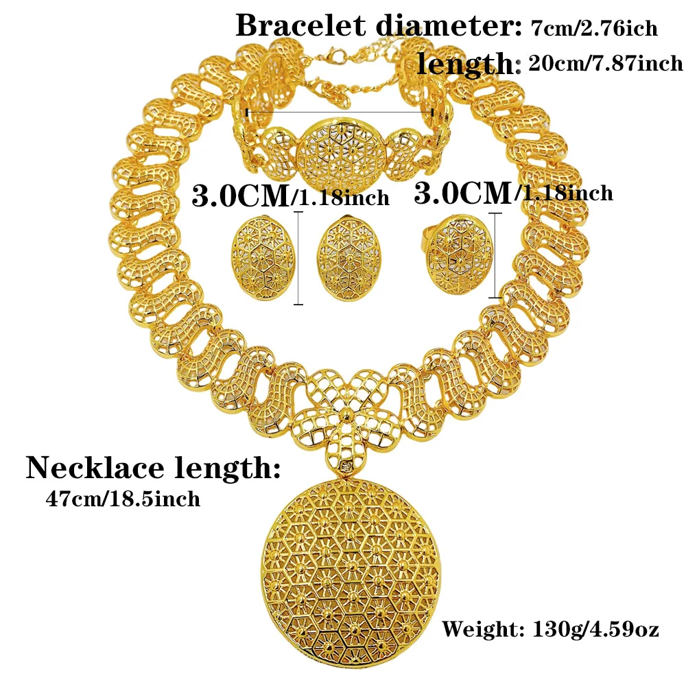 Dubai 24k gold jewelry African Bead Jewelry Sets for Woman Party Wedding Accessories Golden Color Necklace Ring Bangle Earrings 1 Mallzona Se1790741c38f485f9e14fe29d129f13bD Dubai 24k gold jewelry African Bead Jewelry Sets for Woman Party Wedding Accessories Golden Color Necklace Ring Bangle Earrings Mallzona