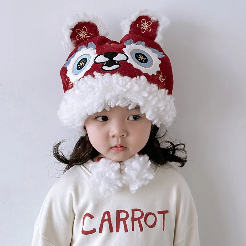Baby Winter Plush Hat Cartoon Thicken Earmuffs Hats For Girls Boys Children Chinese Wind Embroidery Windproof Cap Baby Caps
Baby Winter Plush Hat Cartoon Thicken Earmuffs Hats For Girls Boys Children Chinese Wind Embroidery Windproof Cap Baby Caps