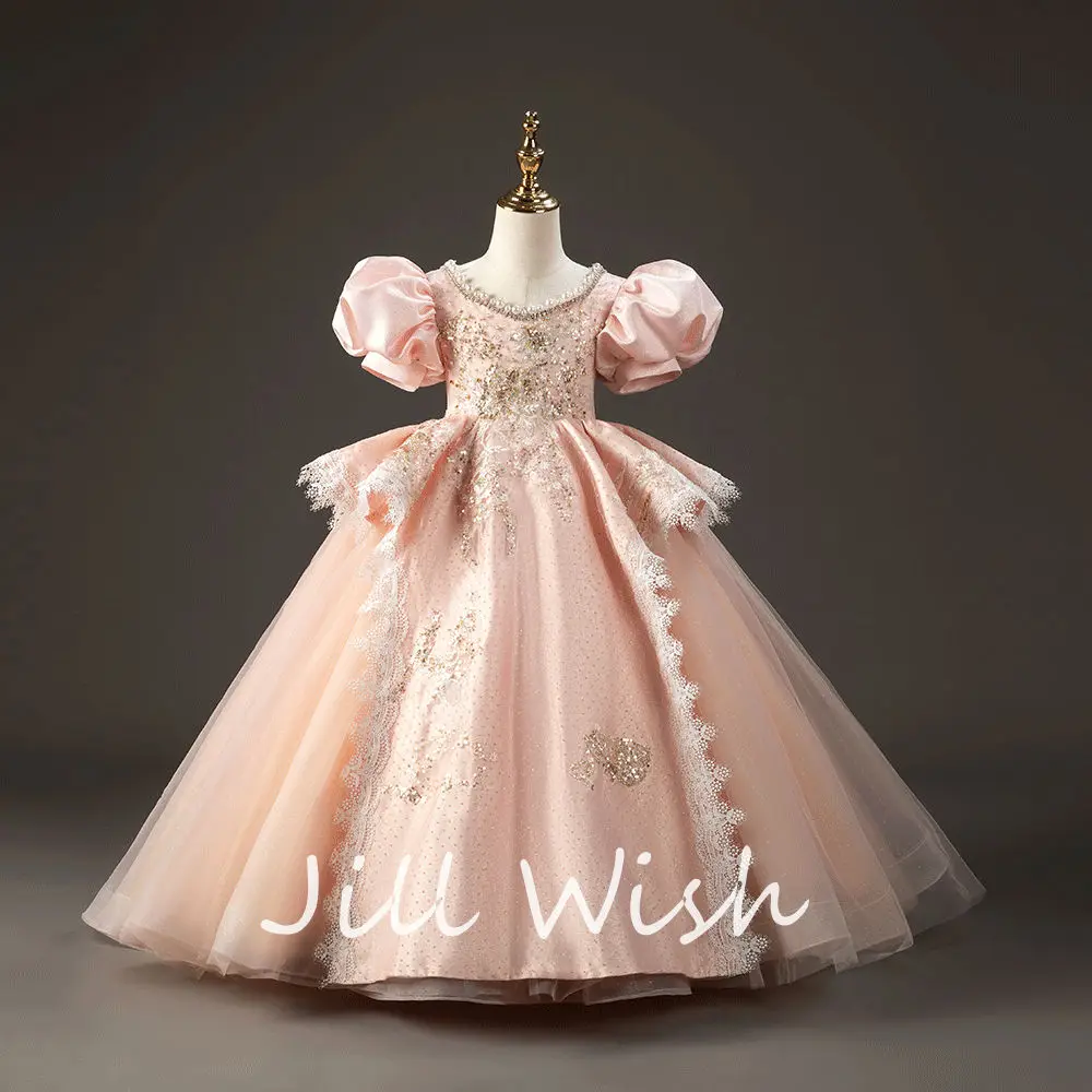 Jill Wish Luxury Pink Flower Girl Dresses Arabic Beading Crystal A-Line Princess Dress for Birthday Party Performance Show J006
Jill Wish Luxury Pink Flower Girl Dresses Arabic Beading Crystal A-Line Princess Dress for Birthday Party Performance Show J006