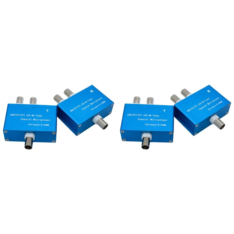 4X 1080P AHD/CVI/TVI / 2CH HD Video Coaxial Multiplexer (2 Channel Video In One Coaxial Cable Transmission)
4X 1080P AHD/CVI/TVI / 2CH HD Video Coaxial Multiplexer (2 Channel Video In One Coaxial Cable Transmission)