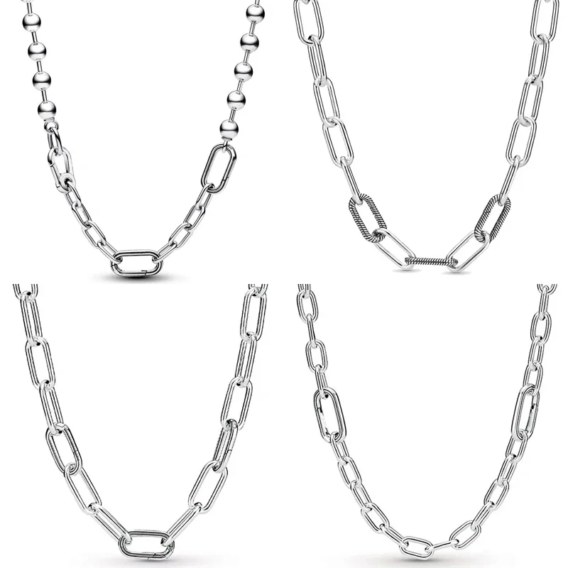 Original Me Link Bead & Snake Chain Pattern Circular Clasp Necklace For Europe 925 Sterling Silver Bead Charm Diy Jewelry
Original Me Link Bead & Snake Chain Pattern Circular Clasp Necklace For Europe 925 Sterling Silver Bead Charm Diy Jewelry