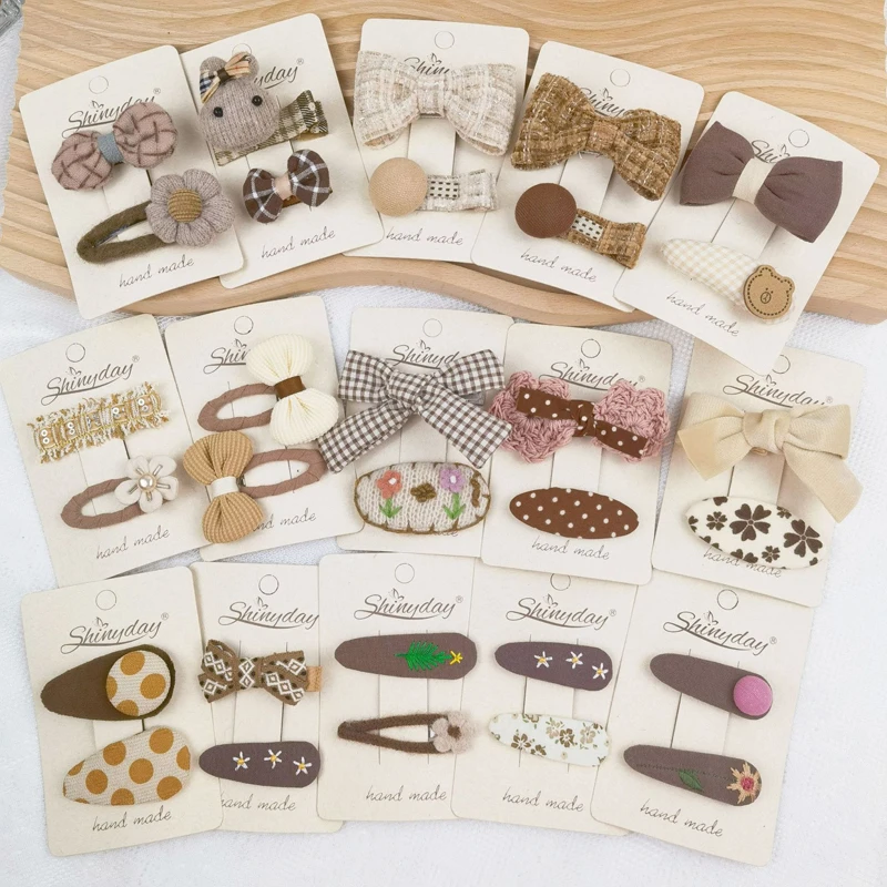 Vintage Brown Hair Clips Baby Girl Floral Printing Hairpin Children Bowknot Barrettes Toddler Korean Style Winter Accessories
Vintage Brown Hair Clips Baby Girl Floral Printing Hairpin Children Bowknot Barrettes Toddler Korean Style Winter Accessories