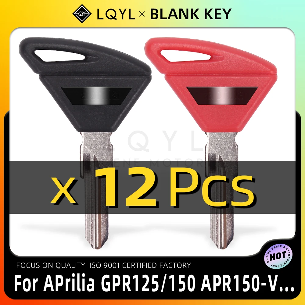 

12Pcs Blank Key Replace Uncut Keys For Aprilia RSV4 Tuono Dorsoduro 750 1200 RSV MILL R Factory V4R RST1000 ETV1000 GPR125 SR50