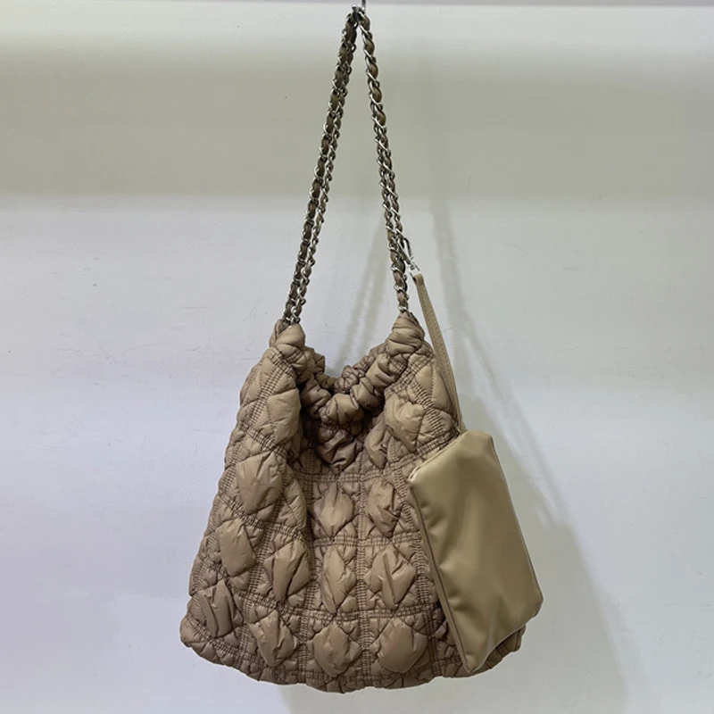 

Diamond Lattice Tote Composite Wallet Bag For Women Luxury Designer Handbags And Purse 2023 New In Fashion Soft Chain Shoulder