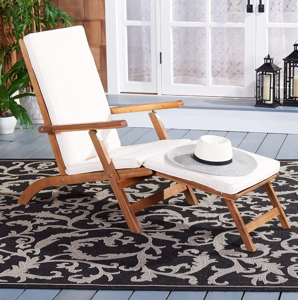 Outdoor Collection Palmdale Natural Brown Solid Wood/Beige Cushion Chaise Lounge Chair for The Veranda Patio Sunroom Backyard
Outdoor Collection Palmdale Natural Brown Solid Wood/Beige Cushion Chaise Lounge Chair for The Veranda Patio Sunroom Backyard