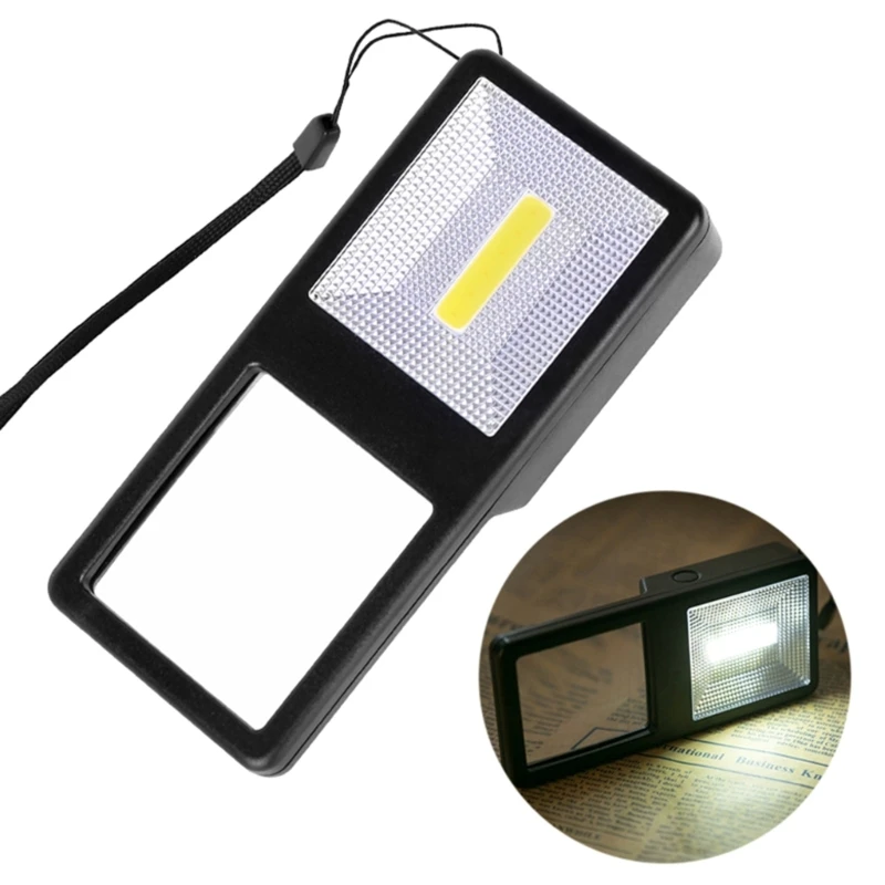 

Glass with 7 LED Lights 3X Lens Handheld Illuminated Magnifier Reading Glass for Seniors Read