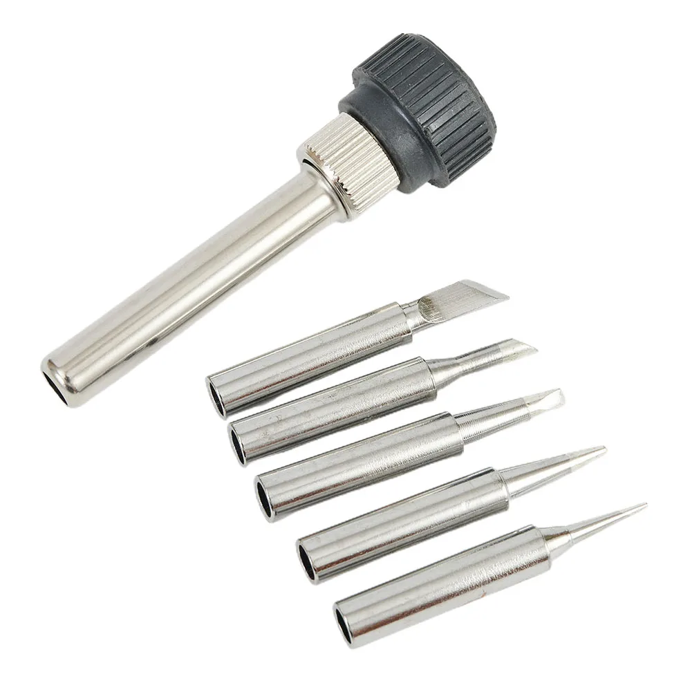 6pcs Soldering Solder Iron Tips With Handle Set 900M-T For 933 376 907 913 951 898D 852D+ Soldering Rework Station
6pcs Soldering Solder Iron Tips With Handle Set 900M-T For 933 376 907 913 951 898D 852D+ Soldering Rework Station