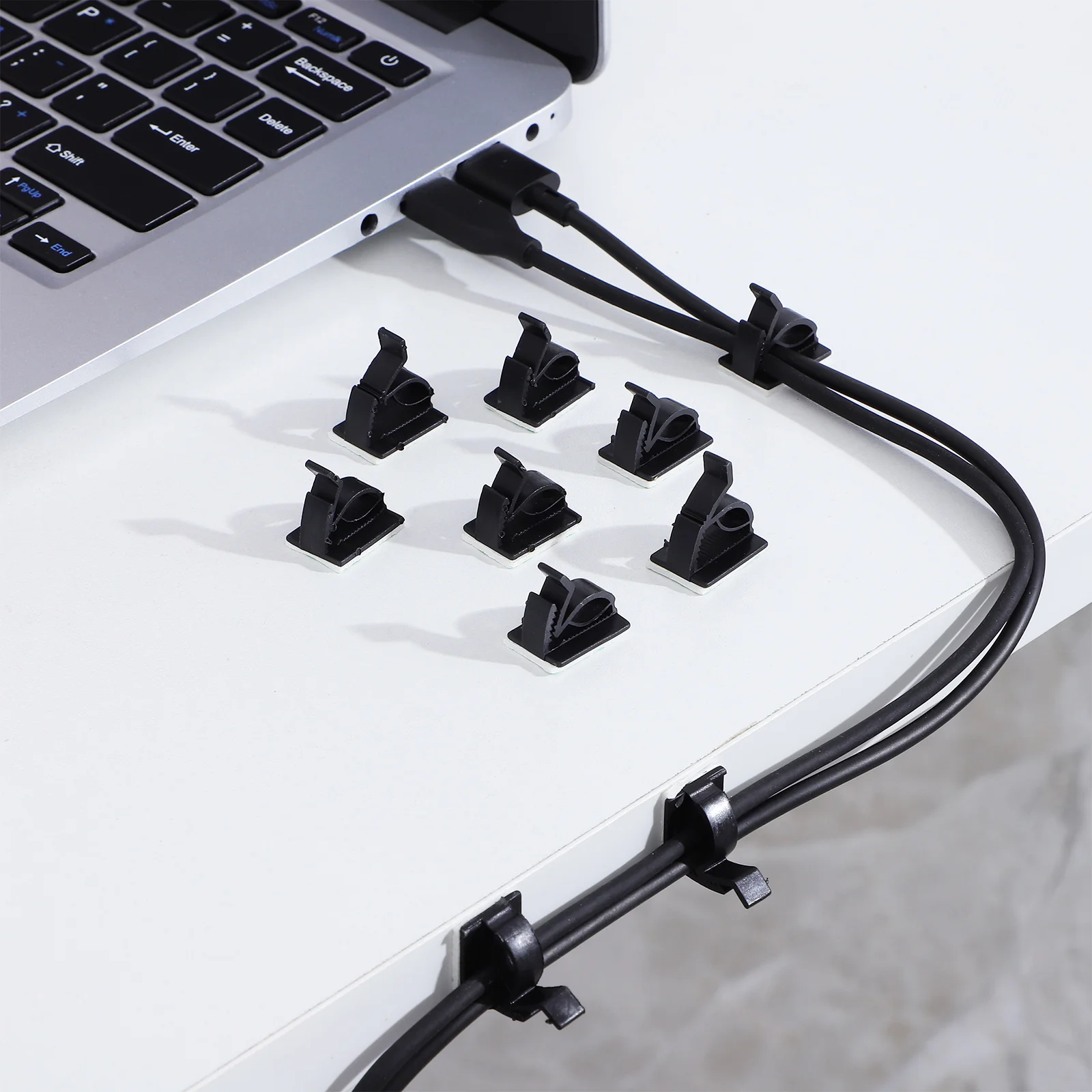 

10 Pcs Fixed Line Cable Organizer Clips USB Cord Keepers Plastic Management Winders