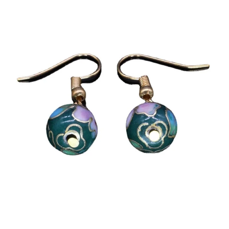 Cloisonne Earrings Ethnic Wind Retro Popular Women's Models Anti-allergy Earrings
Cloisonne Earrings Ethnic Wind Retro Popular Women's Models Anti-allergy Earrings