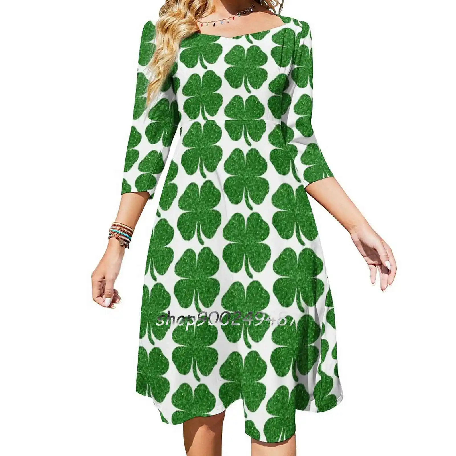 Glitter Green Shamrock Evening Party Dresses Midi Sexy Dress Female Sweet One Piece Dress Korean Shamrock Clover Green Glitter
Glitter Green Shamrock Evening Party Dresses Midi Sexy Dress Female Sweet One Piece Dress Korean Shamrock Clover Green Glitter