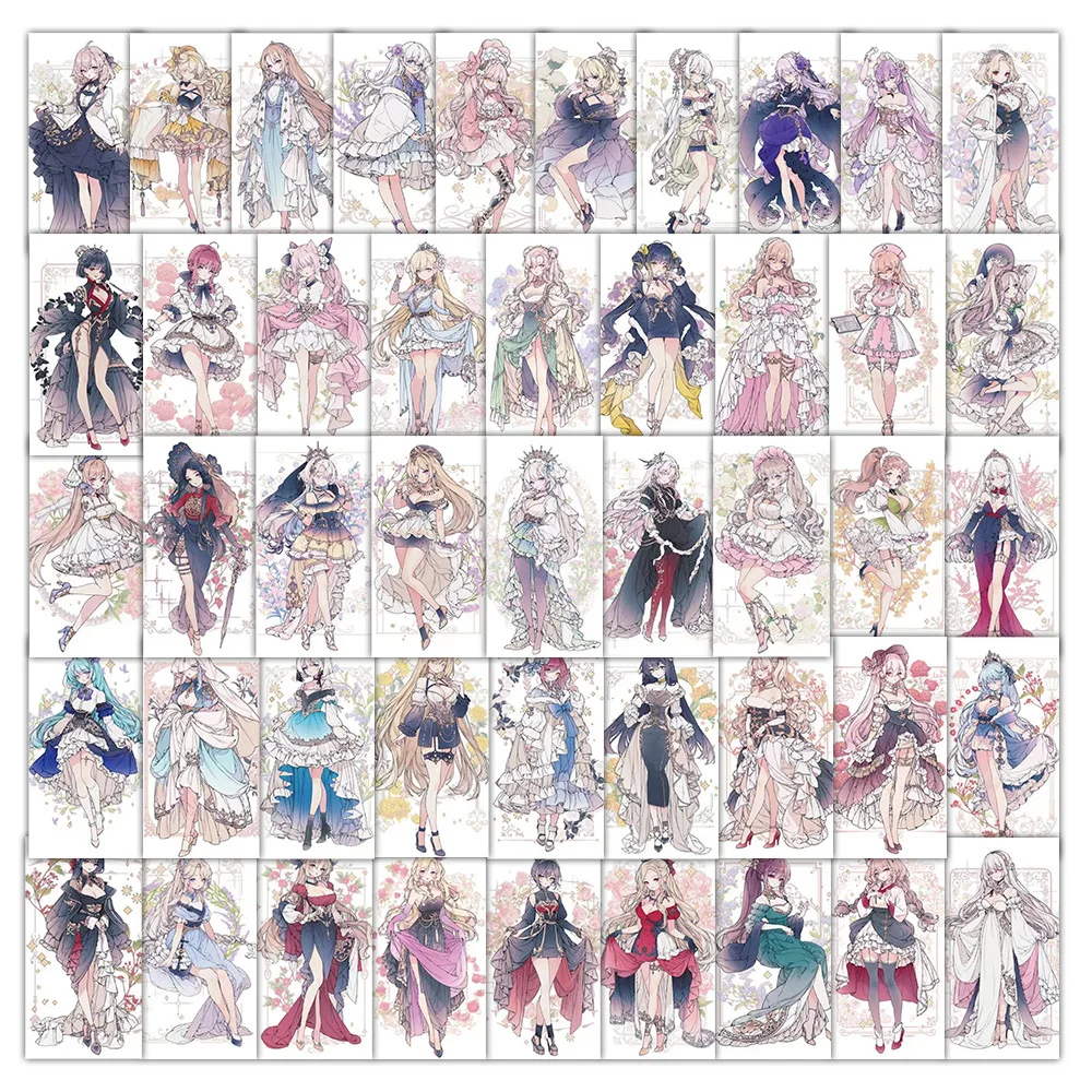 

60 sheets of noble girls wearing cartoon stickers, anime, cartoon waterproof stickers, mobile phone case decorative stickers, Handbook stickers, advantages: Waterproof, can be pasted repeatedly, without a trace, beauti