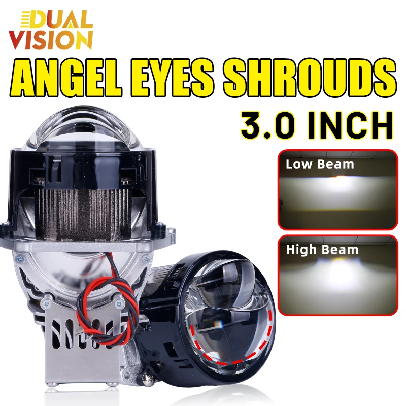 

Bi LED Projector Lens 3.0 Inch Auxiliary Light H4 H7 9005 9006 HB3 HB4 For Hella 3R G5 Hyperboloid Car Accessories Auto Retrofit
