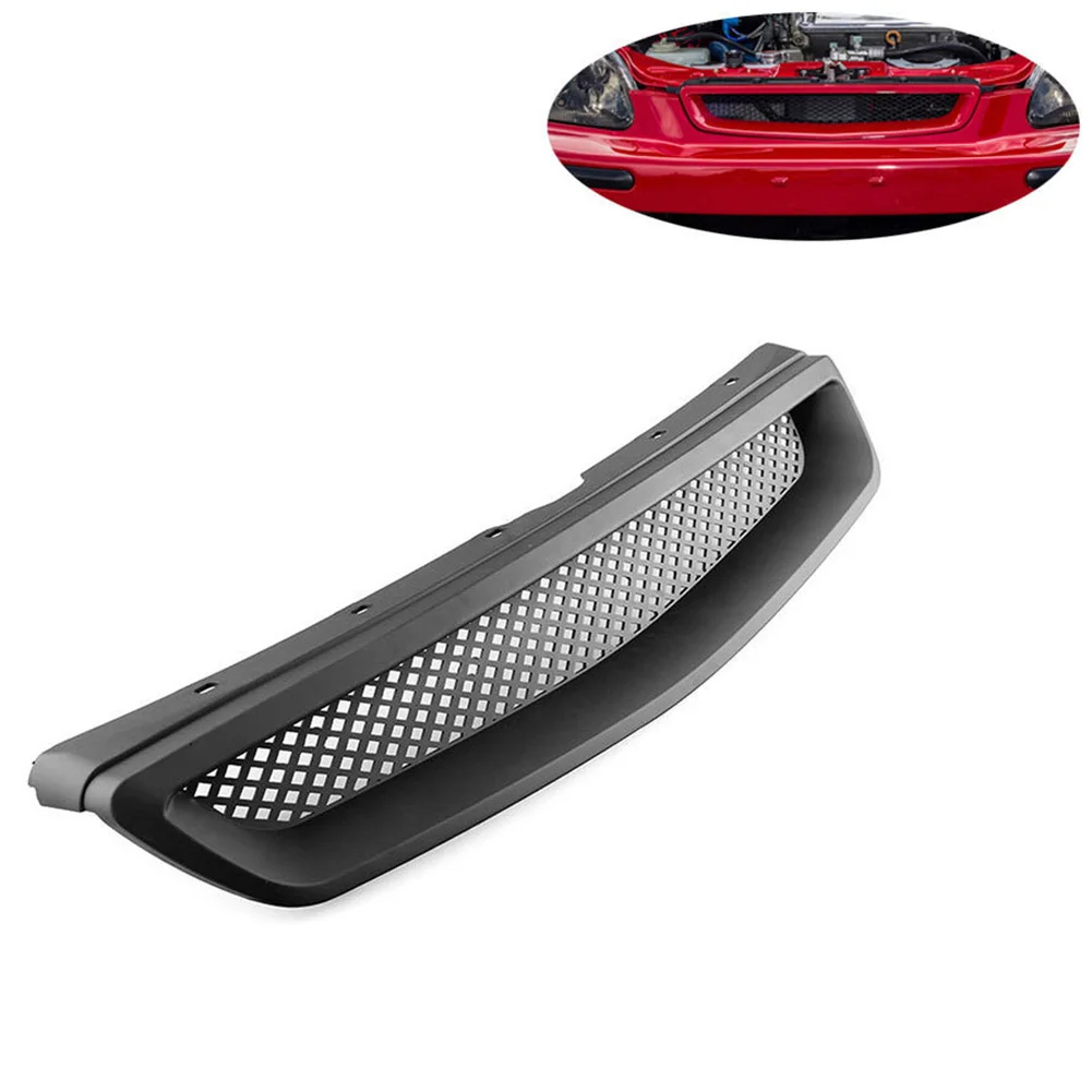 

ABS Black Car Front Bumper Hood Grill Grille Cover Trim for Honda Civic 96-98 EK CX DX EX HX LX