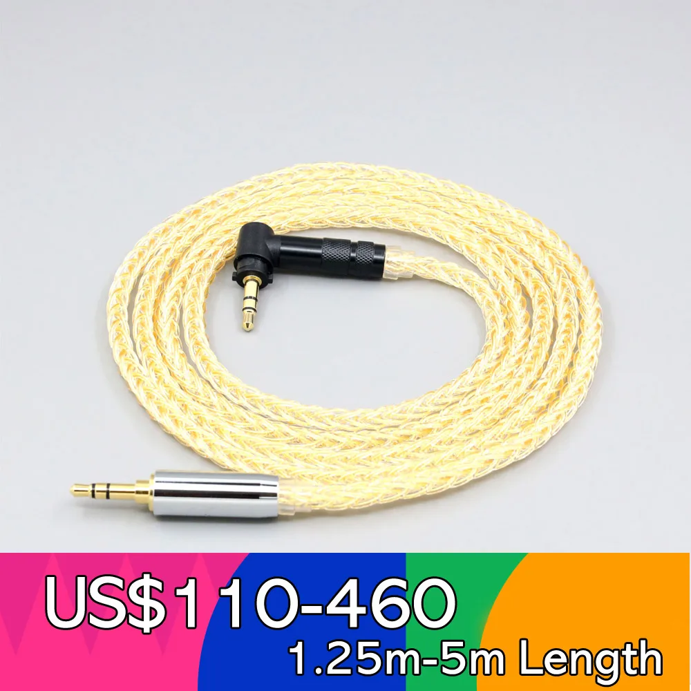 

8 Core 99% 7n Pure Silver 24k Gold Plated Earphone Cable For Fostex T50RP Mk3 T40RP Mk2 T20RP Dekoni Audio Headphone LN008488