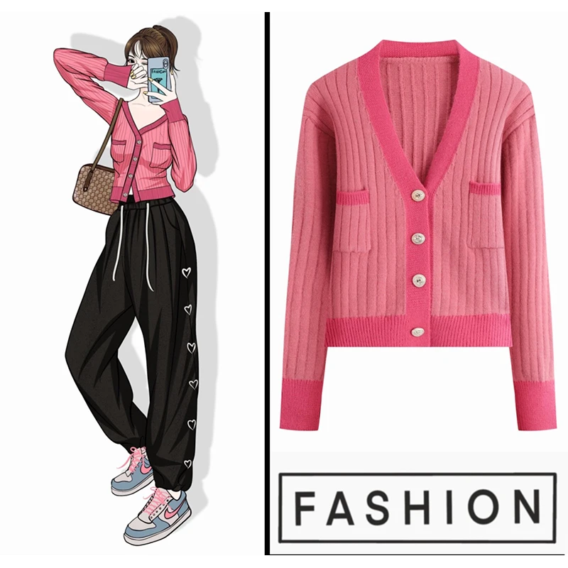 Korean Fashion Knitted Cardigan Women Sweater 2022 Autumn Winter Long Sleeve V-Neck Single Breasted Patchwork Female Cardigans
Korean Fashion Knitted Cardigan Women Sweater 2022 Autumn Winter Long Sleeve V-Neck Single Breasted Patchwork Female Cardigans
