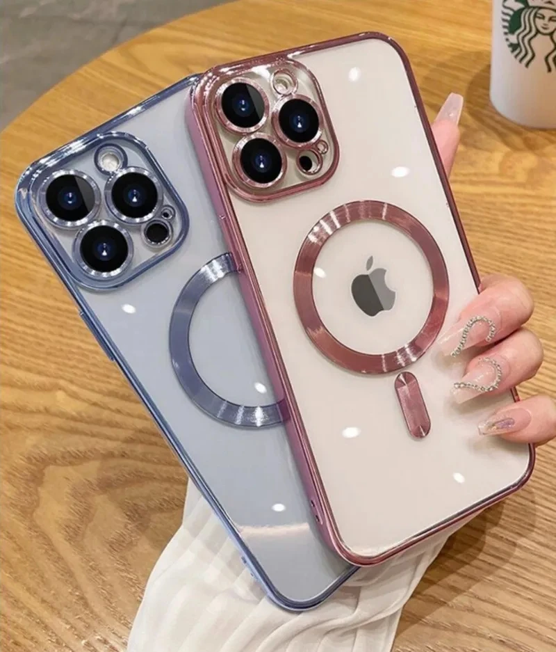 Модный прозрачный Магнитный чехол с беспроводной зарядкой для iPhone 15 14 Plus 13 12 11 Pro Max, мягкий силиконовый чехол с покрытием
Модный прозрачный Магнитный чехол с беспроводной зарядкой для iPhone 15 14 Plus 13 12 11 Pro Max, мягкий силиконовый чехол с покрытием