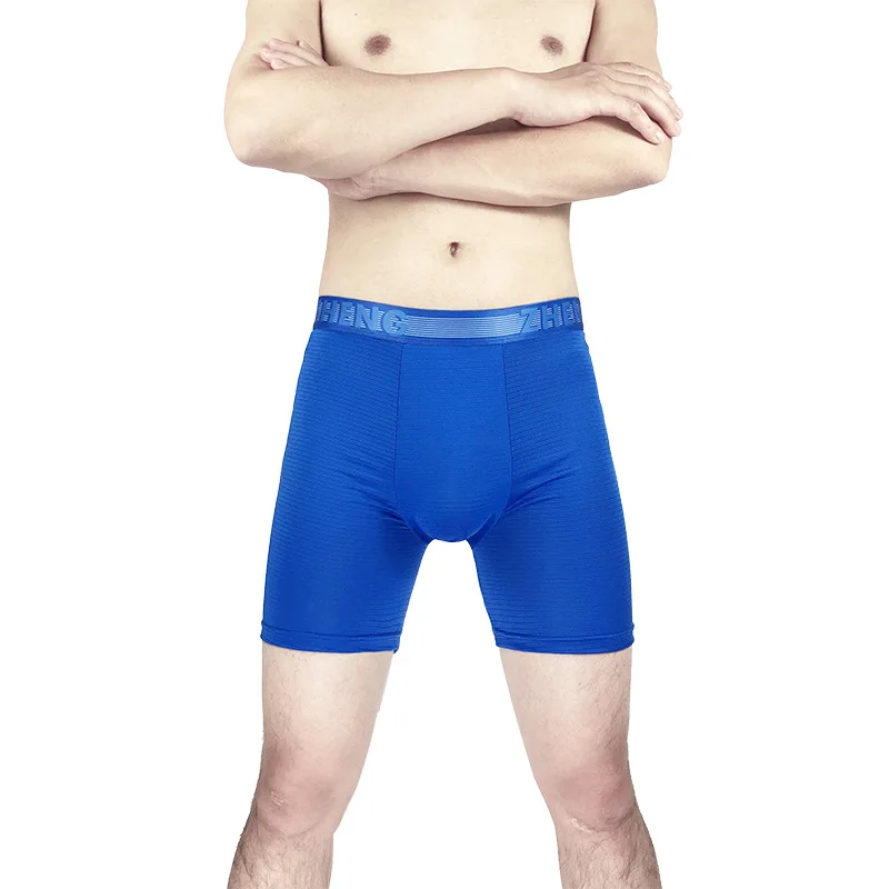 Ice Silk Long Men Boxers Mid Waist Large Size Mens Underwear Boxer Shorts Long Leg Boxers Underpants Sexy U Pouch Sports Panties 
Ice Silk Long Men Boxers Mid Waist Large Size Mens Underwear Boxer Shorts Long Leg Boxers Underpants Sexy U Pouch Sports Panties