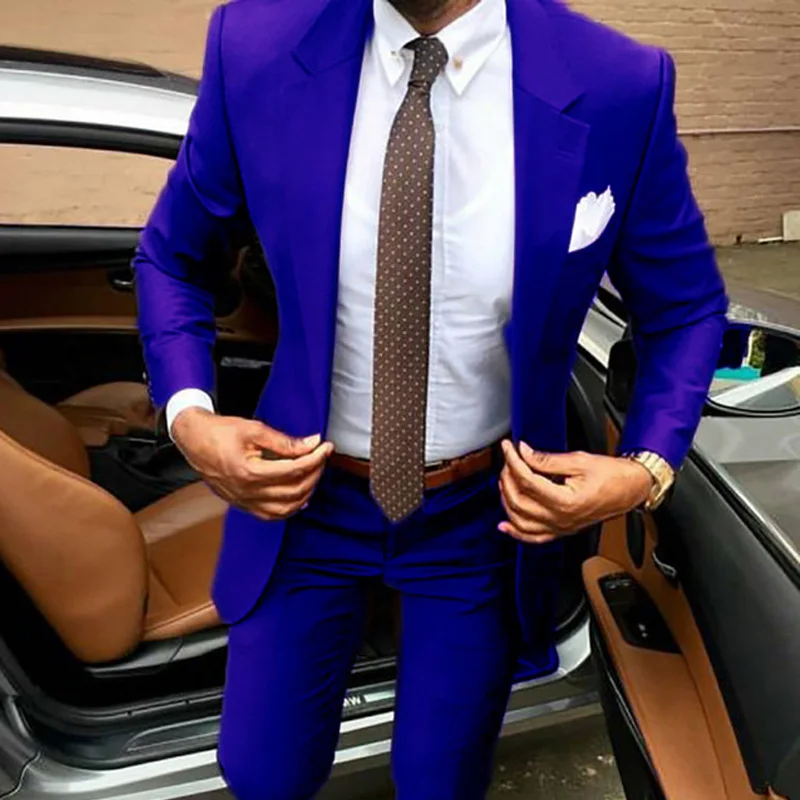 Royal Blue Business Men Suits Slim Fit Male Fashion Formal Groom Tuxedo for Wedding Dinner Party 2 Piece Jacket with Pants
Royal Blue Business Men Suits Slim Fit Male Fashion Formal Groom Tuxedo for Wedding Dinner Party 2 Piece Jacket with Pants