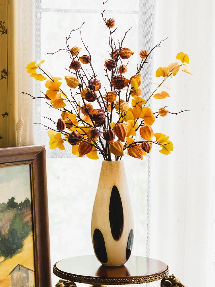 Cape Gooseberry Fake Flower Single Bouquet Combination Dried Flower Living Room Floor Decoration Emulational Flower Decoration
Cape Gooseberry Fake Flower Single Bouquet Combination Dried Flower Living Room Floor Decoration Emulational Flower Decoration