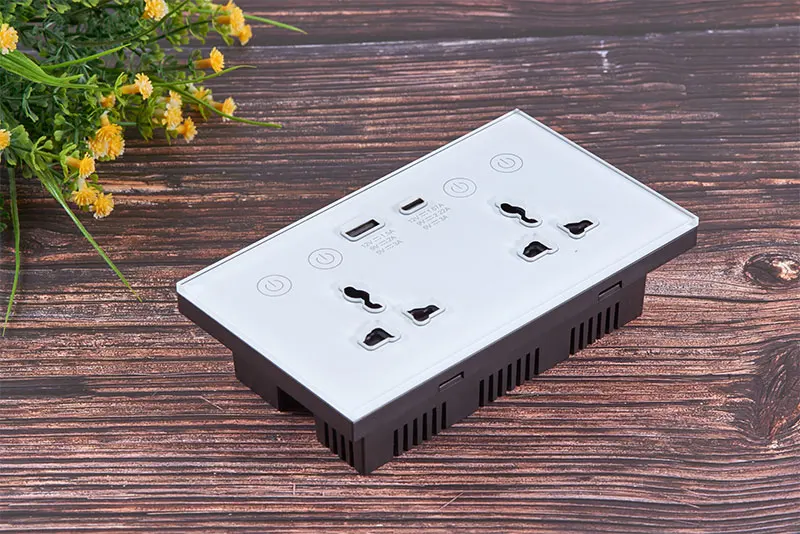مقبس جداري مزدوج قابس كهربائي عالمي ، منفذ مع USB ، مفتاح لمس من النوع C ، اليكسا ، صوت جوجل ، تحكم ذكي 7 مقبس جداري مزدوج قابس كهربائي عالمي ، منفذ مع USB ، مفتاح لمس من النوع C ، اليكسا ، صوت جوجل ، تحكم ذكي