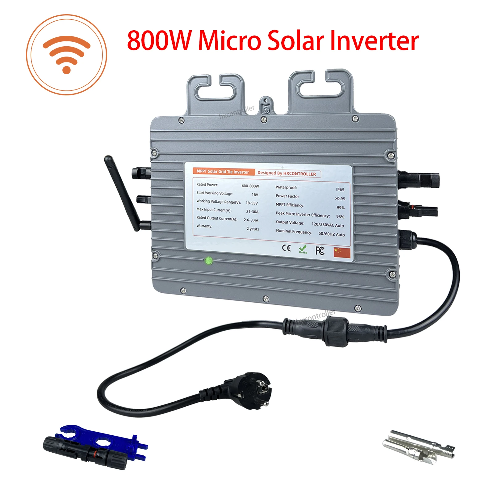 

18-55VDC MPPT Micro Solar Inverter 800W 700W 600W On Grid Tie Inverter Pure Sine Wave Inversor 110V 220V With WIFI Monitor IP65