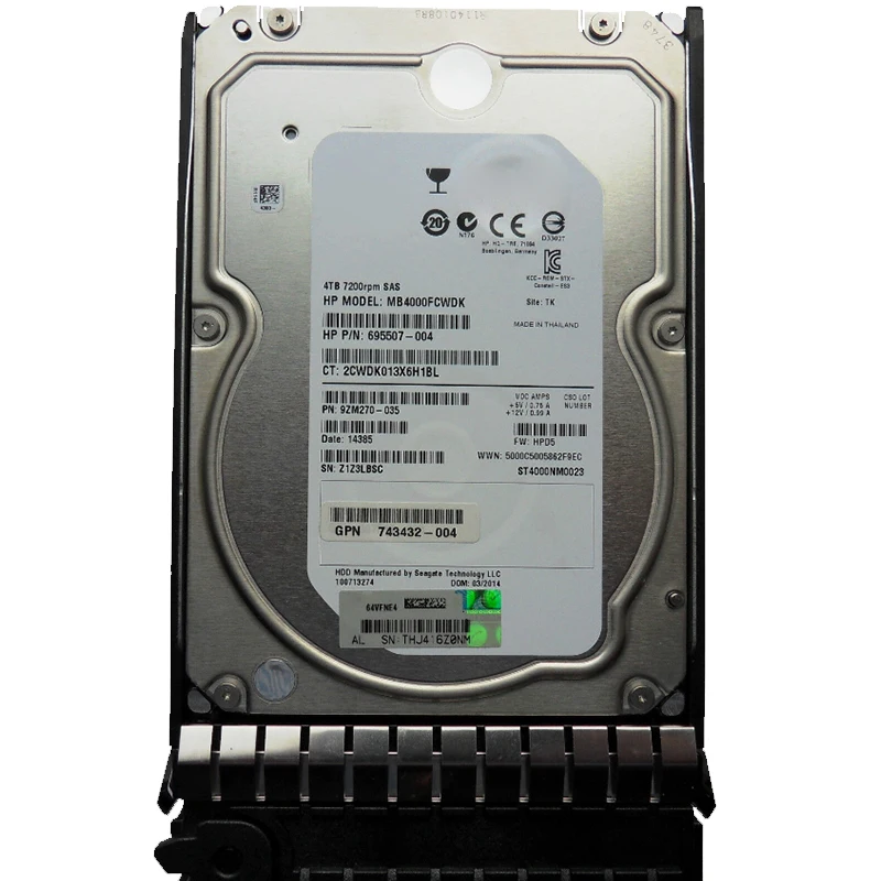 

100%New In box 3 year warranty 693689-B21 693721-001 G8 4TB 6G 7.2K 3.5inch SAS SC Need more angles photos, please contact me