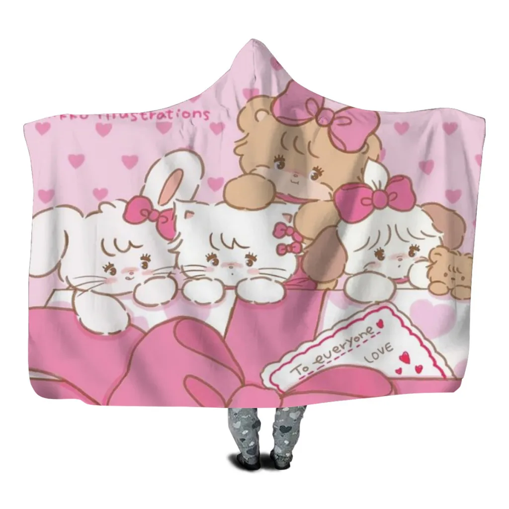Japan Kawaii Cartoon Mikko Hooded Blanket kids colorful child Sherpa Fleece Wearable Blanket Microfiber Bedding
Japan Kawaii Cartoon Mikko Hooded Blanket kids colorful child Sherpa Fleece Wearable Blanket Microfiber Bedding