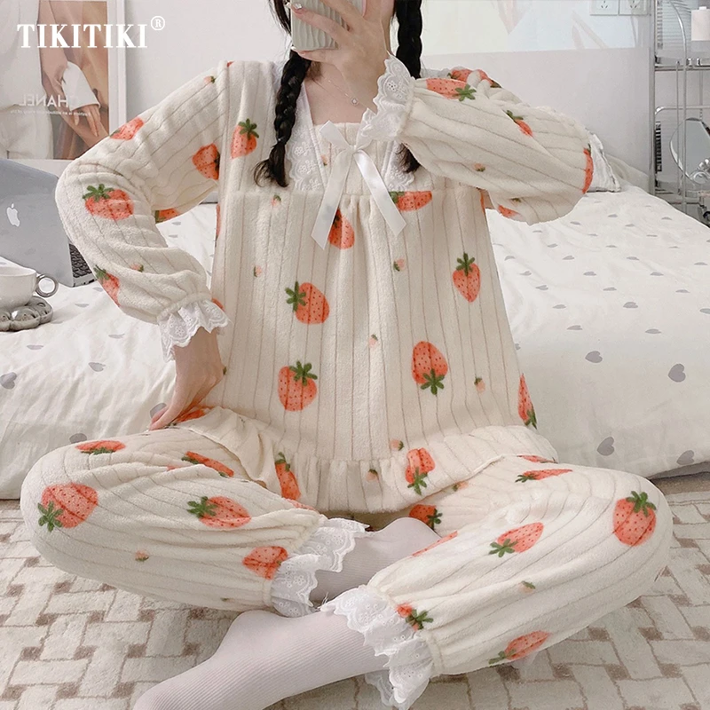 Autumn Winter Kawaii Cartoon Pajama Sets Women Pyjamas Plaid Flannel Lounge Sleepwear Girl Pijama Mujer Night Suits Homewear PJ
Autumn Winter Kawaii Cartoon Pajama Sets Women Pyjamas Plaid Flannel Lounge Sleepwear Girl Pijama Mujer Night Suits Homewear PJ