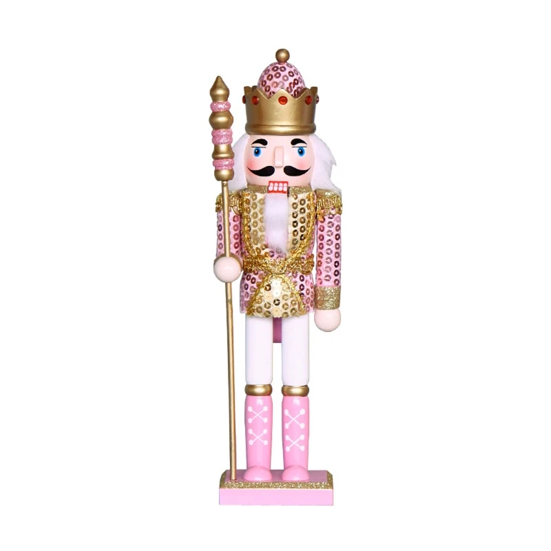 

Рождественский деревянный розовый король Щелкунчик солдатский орнамент детский подарок на день рождения