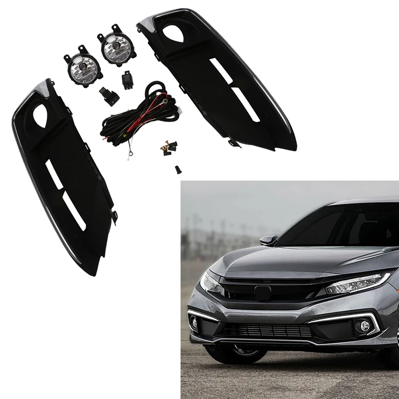 Clear Lens Bumper Fog Light With Bezel+Switch For Honda Civic Coupe Sedan 2019-2020
Clear Lens Bumper Fog Light With Bezel+Switch For Honda Civic Coupe Sedan 2019-2020