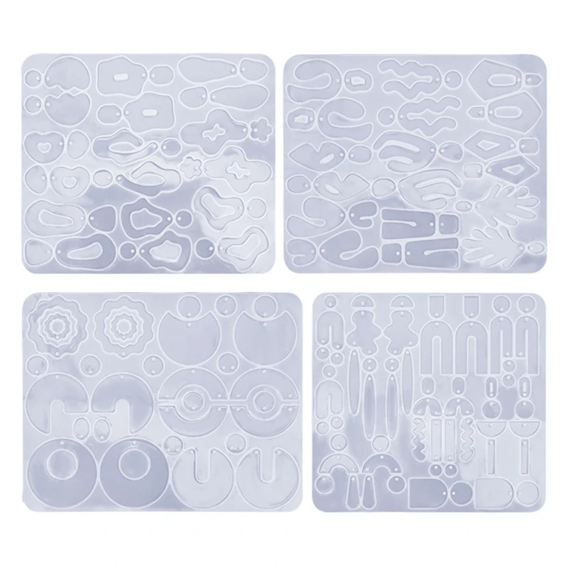 4Pcs/set Crystal Silicone Earrings Mold Set Crystal Epoxy Resin Casting Molds Irregular Ear Rings Mould for DIY Pendants
4Pcs/set Crystal Silicone Earrings Mold Set Crystal Epoxy Resin Casting Molds Irregular Ear Rings Mould for DIY Pendants
