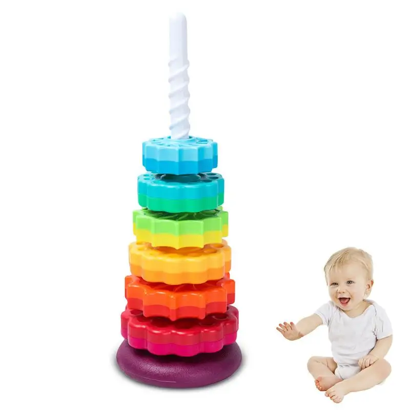 Rainbow Stacking Ring Tower Stacking Stapelring Blocks Spinning Stacking Toy PP Toddler Toy Kids Toys Infant Toys
Rainbow Stacking Ring Tower Stacking Stapelring Blocks Spinning Stacking Toy PP Toddler Toy Kids Toys Infant Toys