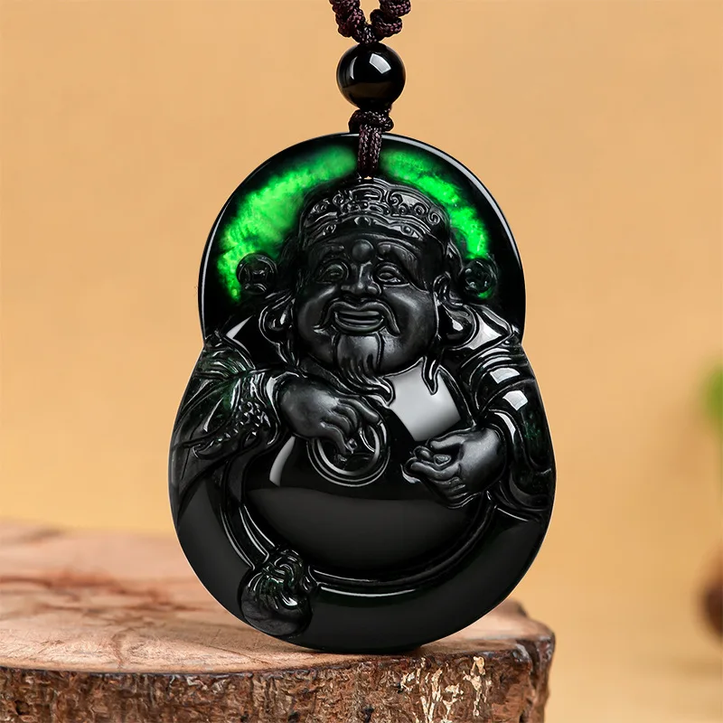 Natural Ink Jade A Goods Attracting Wealth God Stone Pendant Ice Seed Jadeite Charms For Women's Jewelry Wholesale Drop Shipping
Natural Ink Jade A Goods Attracting Wealth God Stone Pendant Ice Seed Jadeite Charms For Women's Jewelry Wholesale Drop Shipping